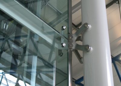 close up of External fixing system by UMG for structural glazing system http://metal-glass.com